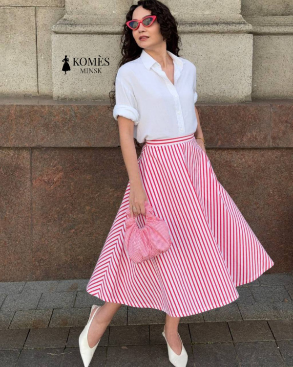Юбка "Софи" красная полоска